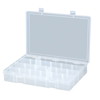Compact Compartment Cases, 13.125" W x 2.3125" D x 9" H, 24 Compartments CD381 | Meunier Outillage Industriel