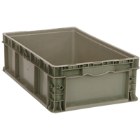 Stacking Container, 15" W x 15" D x 9.5" H, Grey Meunier Outillage Industriel
