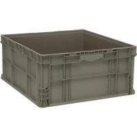 Stacking Container, 22.5" W x 22.5" D x 11" H, Grey Meunier Outillage Industriel