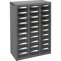 KPC-700 Parts Cabinet, Galvanized Steel, 30 Drawers, 17-1/2" x 8-7/10" x 25-3/10", Grey Meunier Outillage Industriel
