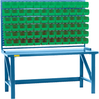 Rayonnage &agrave; persienne avec bacs, 36 bacs, 72" la x 15" p x 40" h Meunier Outillage Industriel