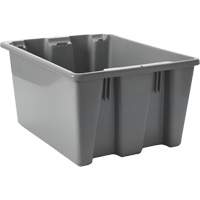 Stack & Nest Palletote Box, 10" x 15.5" x 19.5", Grey CF683 | Meunier Outillage Industriel