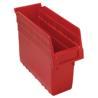 Store-Max Shelf Bins, 4-3/8" W x 8" H x 11-5/8" D, Red, 44 lbs. Capacity Meunier Outillage Industriel