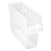 Store-Max Shelf Bins, 4-3/8" W x 8" H x 11-5/8" D, Clear, 44 lbs. Capacity Meunier Outillage Industriel