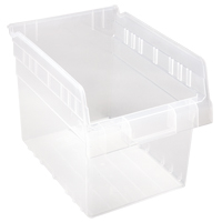 Store-Max Shelf Bins, 8-3/8" W x 8" H x 11-5/8" D, Clear, 44 lbs. Capacity Meunier Outillage Industriel