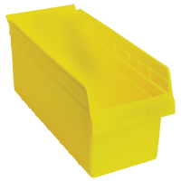 Store-Max Shelf Bins, 8-3/8" W x 8" H x 17-7/8" D, Yellow, 56 lbs. Capacity Meunier Outillage Industriel