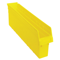 Store-Max Shelf Bins, 4-3/8" W x 8" H x 23-5/8" D, Yellow, 68 lbs. Capacity Meunier Outillage Industriel