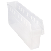 Store-Max Shelf Bins, 4-3/8" W x 8" H x 23-5/8" D, Clear, 68 lbs. Capacity Meunier Outillage Industriel