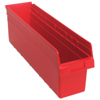 Store-Max Shelf Bins, 6-5/8" W x 8" H x 23-5/8" D, Red, 68 lbs. Capacity Meunier Outillage Industriel