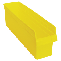 Store-Max Shelf Bins, 6-5/8" W x 8" H x 23-5/8" D, Yellow, 68 lbs. Capacity Meunier Outillage Industriel