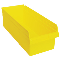 Store-Max Shelf Bins, 11-1/8" W x 8" H x 23-5/8" D, Yellow, 68 lbs. Capacity Meunier Outillage Industriel