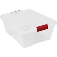 Plastic Latch Container, 15.875" W x 21" D x 7.75" H, Clear Meunier Outillage Industriel