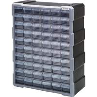Armoire &agrave; tiroir, Plastique, 60 tiroirs, 15" x 6-1/4" x 18-3/4", Noir Meunier Outillage Industriel