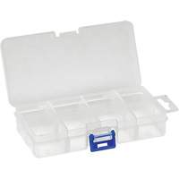 Plastic Compartment Box, 2.75" W x 5.5" D x 1.25" H, 8 Compartments CG067 | Meunier Outillage Industriel