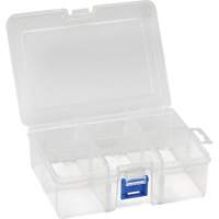 Plastic Compartment Box, 4.75" W x 6.75" D x 2.25" H, 6 Compartments CG068 | Meunier Outillage Industriel