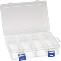 Plastic Compartment Box, 5.5" W x 7.75" D x 1.75" H, 8 Compartments Meunier Outillage Industriel