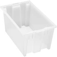 Heavy-Duty Stack & Nest Tote, 9" x 11" x 18", Clear CG086 | Meunier Outillage Industriel
