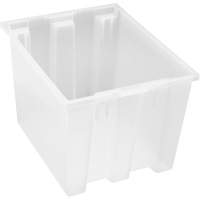 Heavy-Duty Stack & Nest Tote, 13" x 15.5" x 19.5", Clear CG088 | Meunier Outillage Industriel