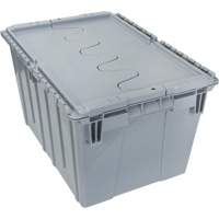 Flip Top Plastic Distribution Container, 21.65" x 15.5" x 12.5", Grey Meunier Outillage Industriel