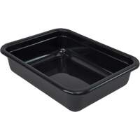 All-Purpose Flat-Bottom Storage Tub, 5" H x 17" D x 22" L, Plastic, Black CG221 | Meunier Outillage Industriel