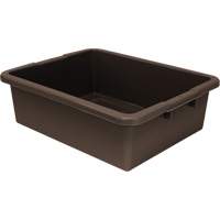 All-Purpose Ribbed-Bottom Storage Tub, 7" H x 17" D x 22" L, Plastic, Brown CG226 | Meunier Outillage Industriel