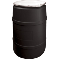 Polyethylene Drums, 55 US gal (45 imp. gal.), Open Top, Black DC527 | Meunier Outillage Industriel