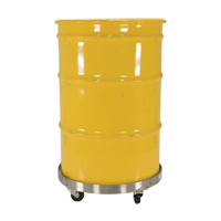 Chariots pour barils, Acier inoxydable, Capacit&eacute;e 800 lb, Diam&egrave;tre 23-1/4", Roue en Caoutchouc Meunier Outillage Industriel