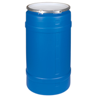 Polyethylene Drums, 30 US gal. (25 imp. Gal.), Open Top, Blue DC535 | Meunier Outillage Industriel