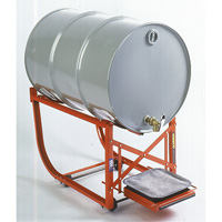 Drum Cradle with Drip Tray, 55 US gal. (45 Imperial Gal.) Capacity, 600 lbs./272 kg Load Limit DC566 | Meunier Outillage Industriel