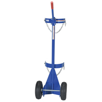 Chariot pour bouteille de gaz, Roues Pneumatique, Base de 12" la x 15-1/2" lo, 500 lb Meunier Outillage Industriel