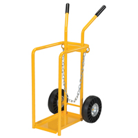 Chariot pour bouteille de gaz, Roues Caoutchouc moul&eacute;, Base de 9-13/16" la x 16" lo, 150 lb Meunier Outillage Industriel