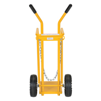 Chariot pour bouteille de gaz, Roues Caoutchouc moul&eacute;, Base de 9-13/16" la x 16" lo, 150 lb Meunier Outillage Industriel