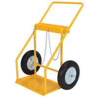 Chariot pour bouteille de gaz, Roues Caoutchouc, Base de 22" la x 14-1/8" lo, 250 lb Meunier Outillage Industriel