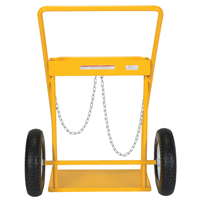 Chariot pour bouteille de gaz, Roues Caoutchouc, Base de 22" la x 14-1/8" lo, 250 lb Meunier Outillage Industriel