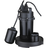 Thermoplastic Submersible Sump Pump, 2560 GPH, 115 V, 4.6 A, 1/3 HP DC843 | Meunier Outillage Industriel