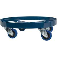 Drum Dolly, Steel, 1400 lbs. Capacity, 24" Diameter, Blue Elastic Casters Meunier Outillage Industriel