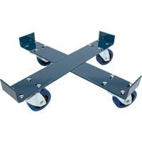 Drum Dolly, Steel, 1400 lbs. Capacity, 24" Diameter, Blue Elastic Casters Meunier Outillage Industriel