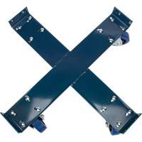 Drum Dolly, Steel, 1400 lbs. Capacity, 24" Diameter, Blue Elastic Casters Meunier Outillage Industriel