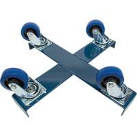 Drum Dolly, Steel, 1400 lbs. Capacity, 24" Diameter, Blue Elastic Casters Meunier Outillage Industriel