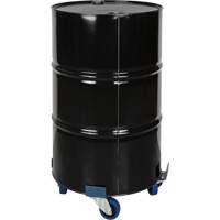 Drum Dolly, Steel, 1400 lbs. Capacity, 24" Diameter, Blue Elastic Casters Meunier Outillage Industriel