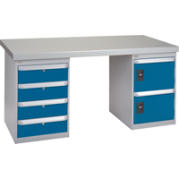 Steel Wood-Filled Workbench Tops Meunier Outillage Industriel
