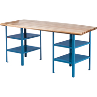 &eacute;tabli sur pi&eacute;destal extra robuste, Cap 2500 lb, 120" la x 30" p, 34" h Meunier Outillage Industriel