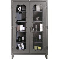 Clearview Cabinets, Steel, 4 Shelves, 72" H x 48" W x 24" D Meunier Outillage Industriel