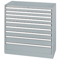Drawer Cabinets, 9 Drawers, 40-1/4" W x 22-1/2" D x 41-3/4" H, Grey Meunier Outillage Industriel