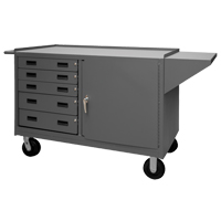 Armoire d'&eacute;tabli mobile, Acier Surface Meunier Outillage Industriel