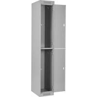 Clean Line Lockers, 2 -tier, Bank of 4, 48" x 18" x 72", Steel, Grey, Rivet (Assembled) Meunier Outillage Industriel