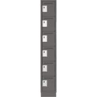 Petits casiers Clean Line, 6 niveaux, 12" x 18" x 76", Acier, Charbon, Rivet (assembl&eacute;) Meunier Outillage Industriel