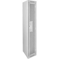 Clean Line Lockers, 12" x 12" x 72", Steel, Grey, Rivet (Assembled), Perforated Meunier Outillage Industriel