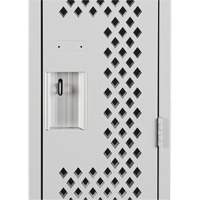 Clean Line™ Lockers, Bank of 2, 24" x 15" x 72", Steel, Grey, Rivet (Assembled), Perforated FK693 | Meunier Outillage Industriel