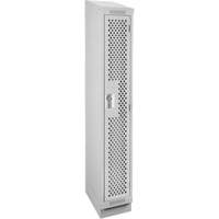 Clean Line Lockers, 12" x 18" x 82", Steel, Grey, Rivet (Assembled), Perforated Meunier Outillage Industriel